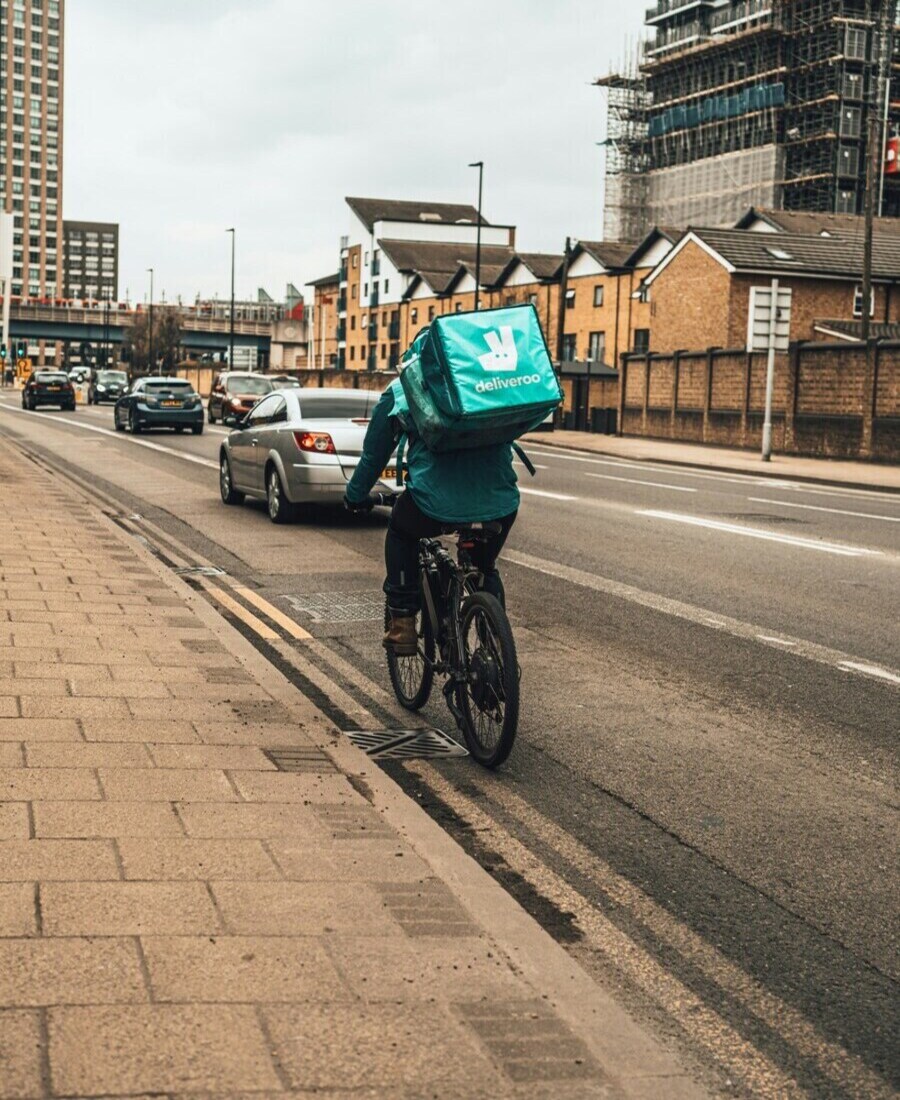 Fahrradkurier Deliveroo