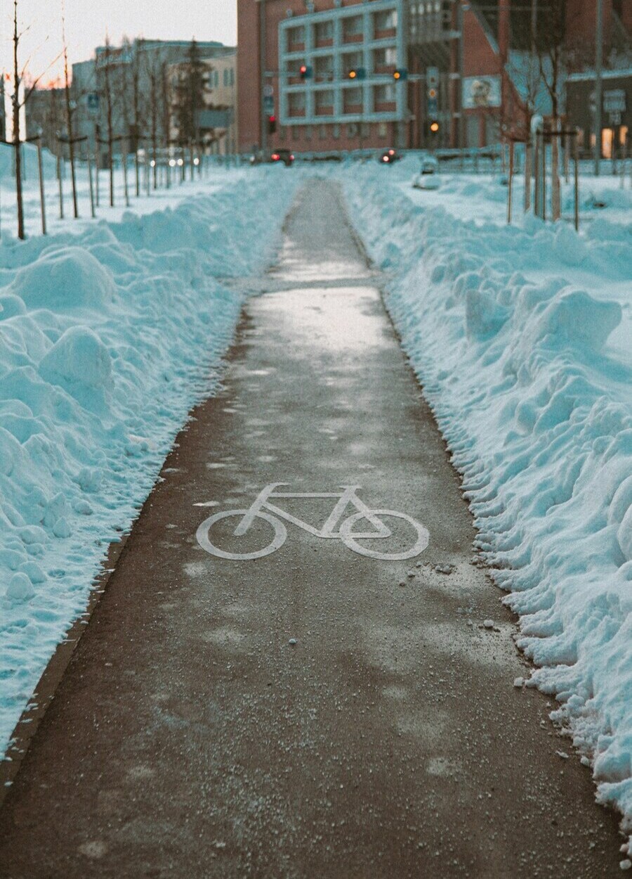 Fahrradweg Winter