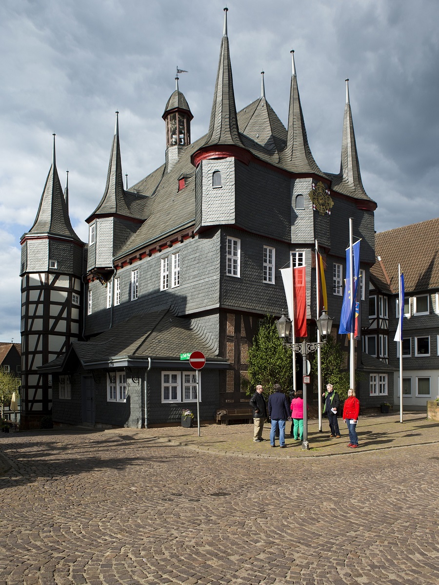 Rathaus mit 10 Türmen in Frankenberg