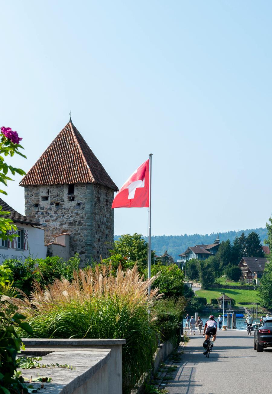 Schweiz Fahrrad Flagge